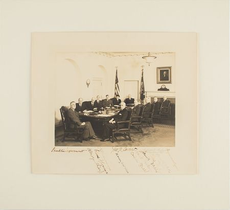 Lot #74 Franklin D. Roosevelt and Cabinet: FDR and his 'New Deal' cabinet - Image 1