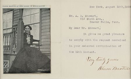 Lot #182 Clara Barton Typed Letter Signed - Image 1
