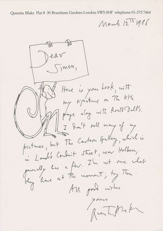 Lot #559 Quentin Blake Letters - Image 2