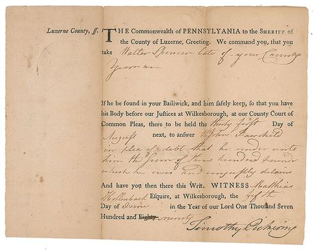 Lot #310 Timothy Pickering - Image 1