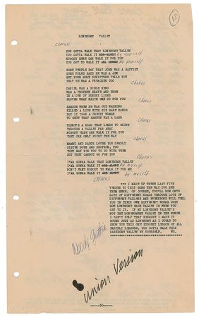 Lot #676 Woody Guthrie: Guthrie draws inspiration from Blind Lemon Jefferson in '53 - Image 2