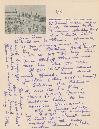 Lot #628 Henry Miller: 