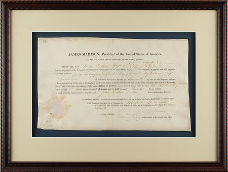 Lot #6 James Madison Signed Document - Image 2