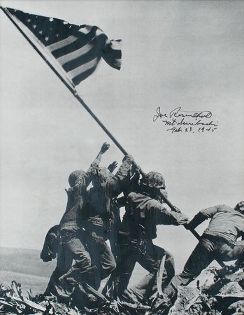 Lot #352 Iwo Jima: Joe Rosenthal Signed Photograph - Image 1