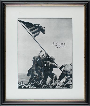 Lot #352 Iwo Jima: Joe Rosenthal Signed Photograph - Image 2