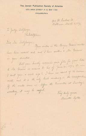 Lot #326 Henrietta Szold Letters - Image 4