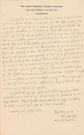 Lot #326 Henrietta Szold Letters - Image 6