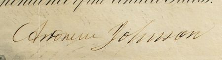 Lot #24 Andrew Johnson Signed Document - Image 2