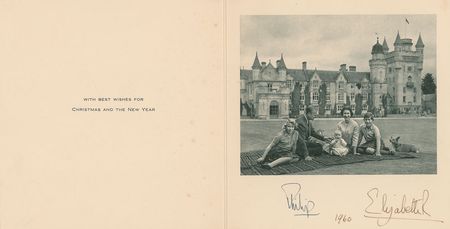 Lot #223 Queen Elizabeth II and Prince Philip Christmas Card - Image 1