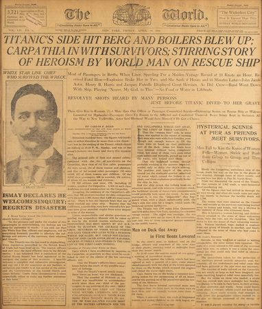 Lot #331 Titanic Newspaper - Image 1