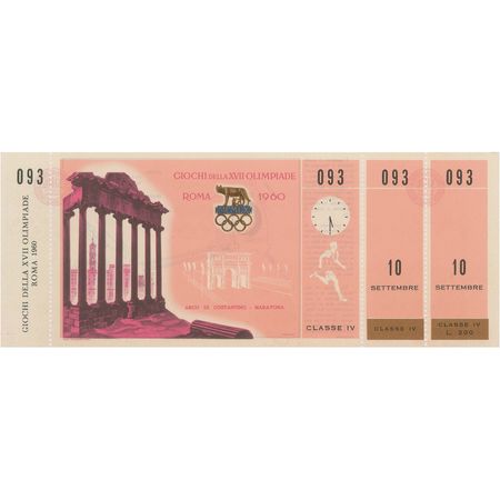 Lot #3061  Rome 1960 Summer Olympics Tickets - Image 5