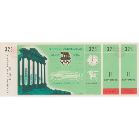 Lot #3061  Rome 1960 Summer Olympics Tickets - Image 6