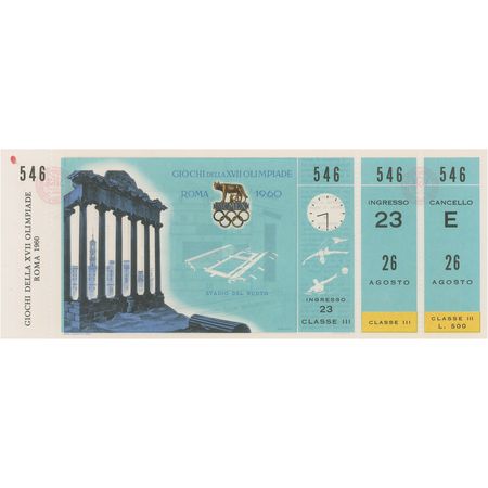 Lot #3061  Rome 1960 Summer Olympics Tickets - Image 7