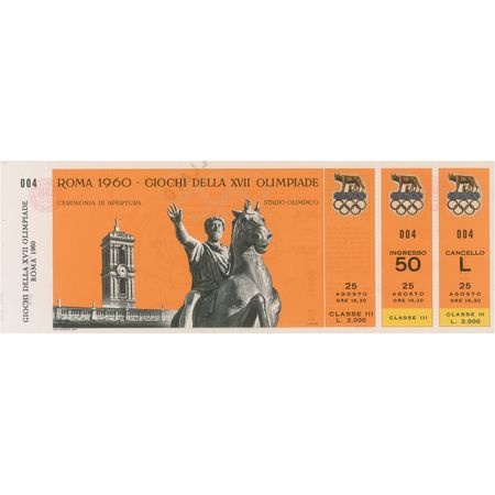 Lot #3061  Rome 1960 Summer Olympics Tickets - Image 9