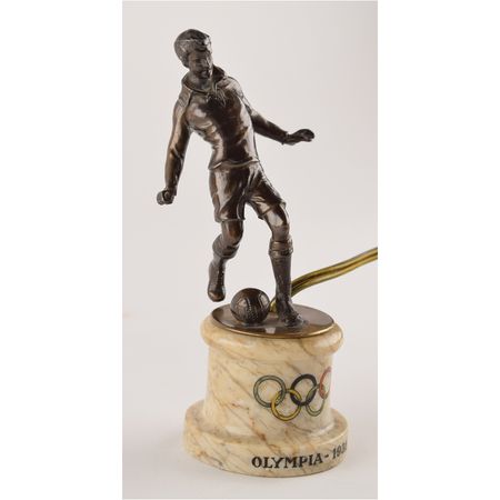 Lot #3044  Berlin 1936 Summer Olympics Soccer Lamp - Image 2
