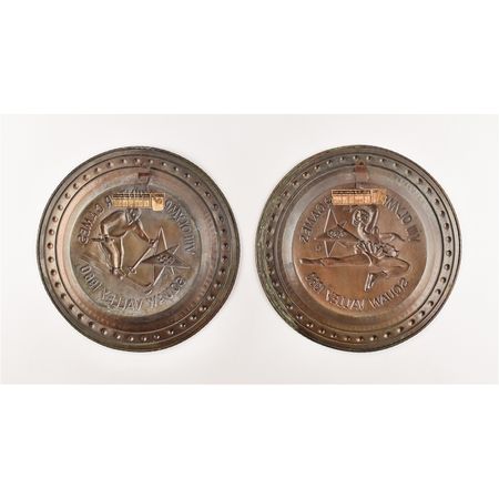 Lot #3059  Squaw Valley 1960 Winter Olympics Souvenir Metal Wall Plates - Image 3