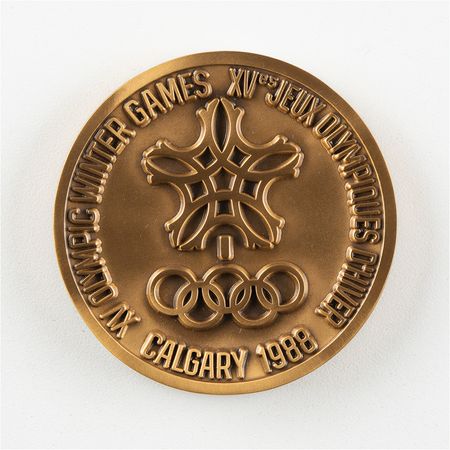 Lot #9212  Calgary 1988 Winter Olympics Participation Medal - Image 2