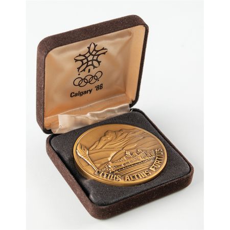 Lot #9212  Calgary 1988 Winter Olympics Participation Medal - Image 3
