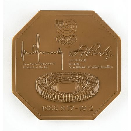 Lot #3111  Seoul 1988 Summer Olympics Press Participation Medal - Image 2