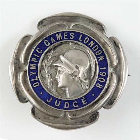 Lot #3015  London 1908 Olympics Judge Badge