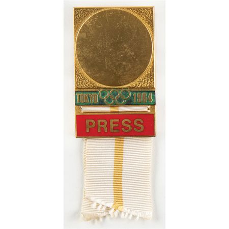 Lot #3071  Tokyo 1964 Summer Olympics Press Badge - Image 1