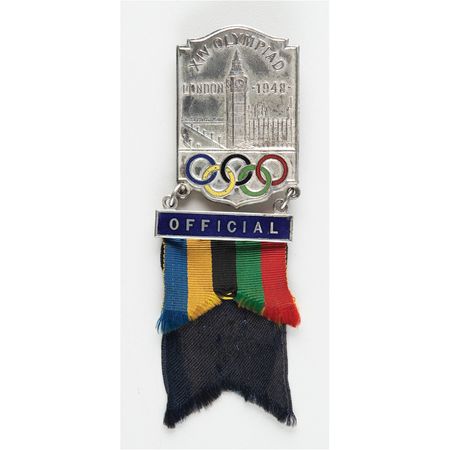 Lot #3049  London 1948 Summer Olympics Official Badge - Image 1