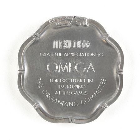 Lot #3079  Mexico City 1968 Summer Olympics Omega Silver Medal and Book - Image 2