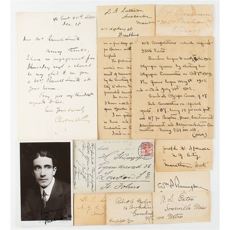 Lot #3163  Pre-World War I Olympics Autographs