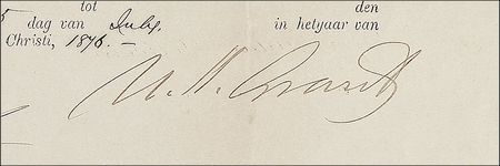 Lot #34 U. S. Grant: Scarce 1876 Grant-signed ship?s papers for a whaling voyage - Image 2
