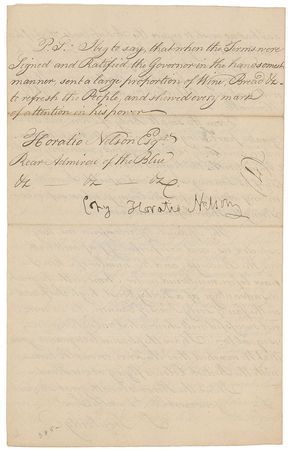 Lot #311 Horatio Nelson: Horatio Nelson’s retained report on the 1797 battle that took his arm - Image 4