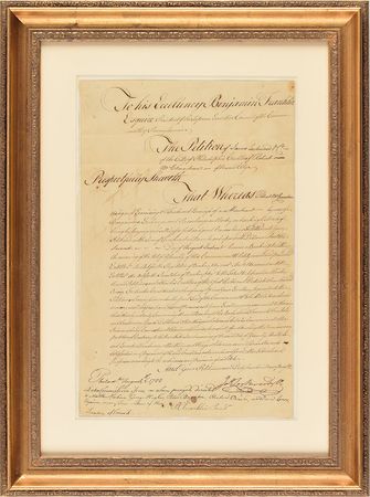 Lot #155 Benjamin Franklin: Benjamin Franklin endorses a 1788 creditor's bankruptcy petition - Image 2