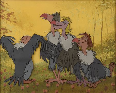 Lot #1053 Vultures production cel from The Jungle Book Production Cel - Image 1