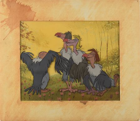 Lot #1053 Vultures production cel from The Jungle Book Production Cel - Image 2