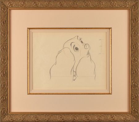 Lot #1045 Lady production drawing from Lady and the Tramp Production Drawing - Image 2