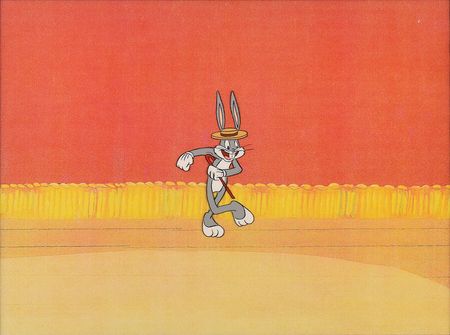 Lot #490 Bugs Bunny production cel from a Warner Bros. cartoon - Image 1