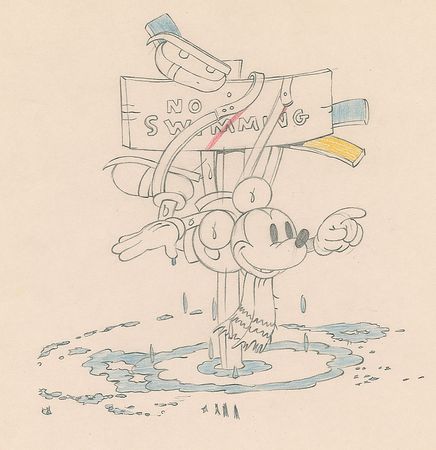 Lot #999 Mickey Mouse production drawing from On Ice Production Drawing - Image 2