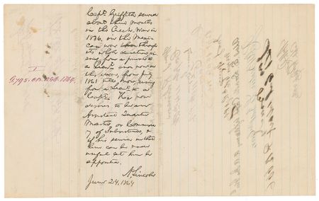 Lot #31 Abraham Lincoln: Lincoln endorses the promotion of a wounded captain, who raised a volunteer company when 