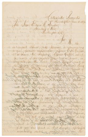 Lot #31 Abraham Lincoln: Lincoln endorses the promotion of a wounded captain, who raised a volunteer company when 