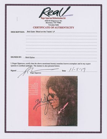 Lot #487 Bob Dylan: Dylan's landmark heartbreak album, boasting a huge signature - Image 2