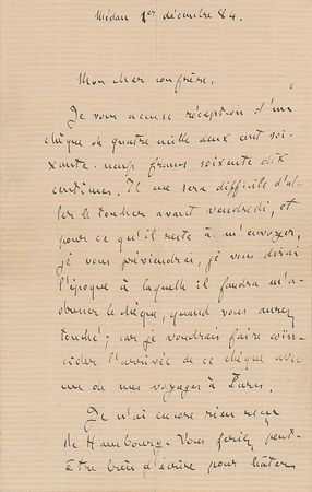 Lot #428 Emile Zola: A month after the serialization of Germinal - Image 1