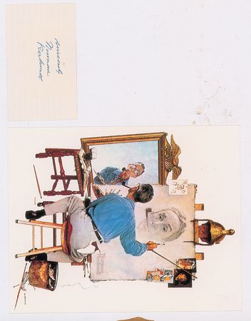 Lot #408 Norman Rockwell Signature - Image 1