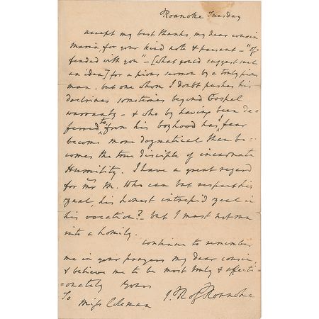 Lot #280 John Randolph Handwritten Letter Signed - Image 1