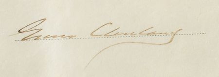 Lot #49 Grover Cleveland: Cleveland commissions John Grimes Walker as 