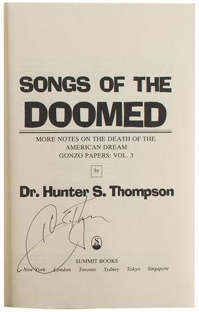 Lot #457 Hunter S. Thompson Book - Image 2