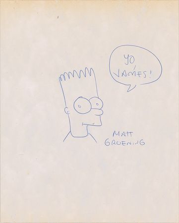 Lot #1136 Matt Groening Sketch - Image 2