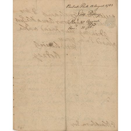 Lot #325 George Brydges Rodney, 1st Baron Rodney Handwritten Letter Signed - Image 5