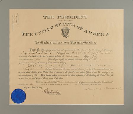 Lot #57 Theodore Roosevelt Signed Document - Image 2