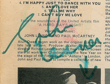 Lot #478 Beatles: A Hard Day's Night signed in full by the Beatles - Image 2