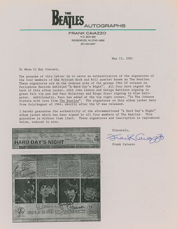 Lot #478 Beatles: A Hard Day's Night signed in full by the Beatles - Image 8