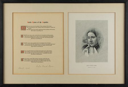 Lot #420 Julia Ward Howe Printed Lyrics - Image 1